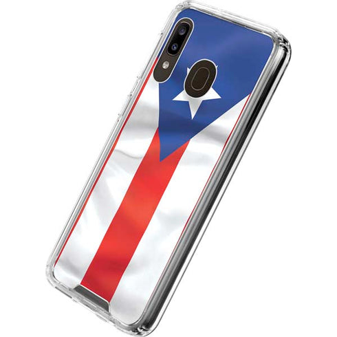 Puerto Rico Flag Galaxy A30 Clear Case